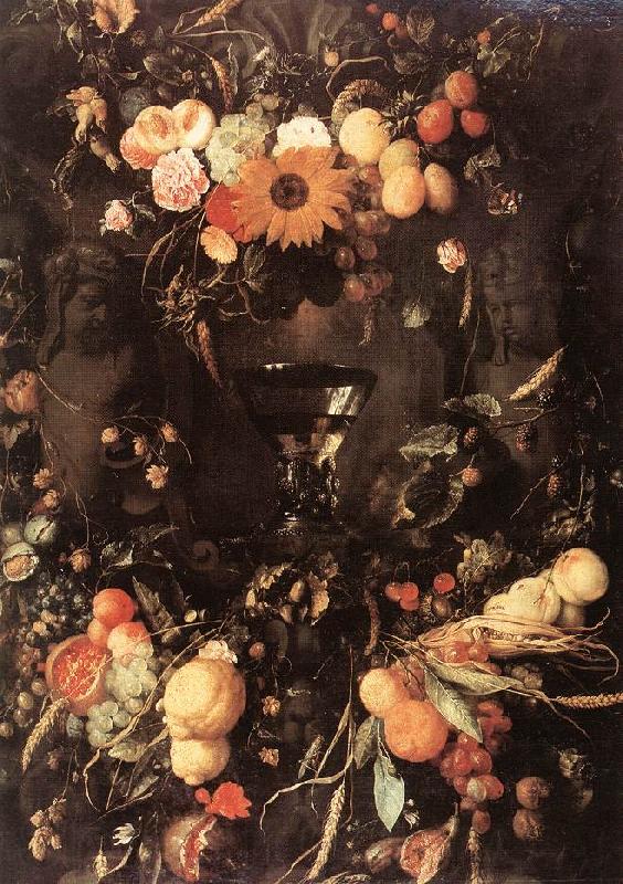 HEEM, Jan Davidsz. de Fruit and Flower Still-life dg Norge oil painting art